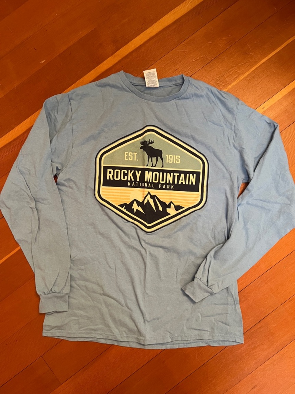 Delta Light Blue Rocky Mountain National Park Long Sleeve Tee